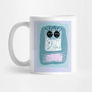 Kids Asleep Stick Figure Mug